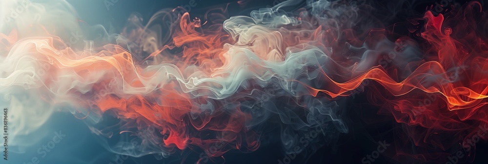 Fototapeta premium Abstract Smoke Design for Bold Banner