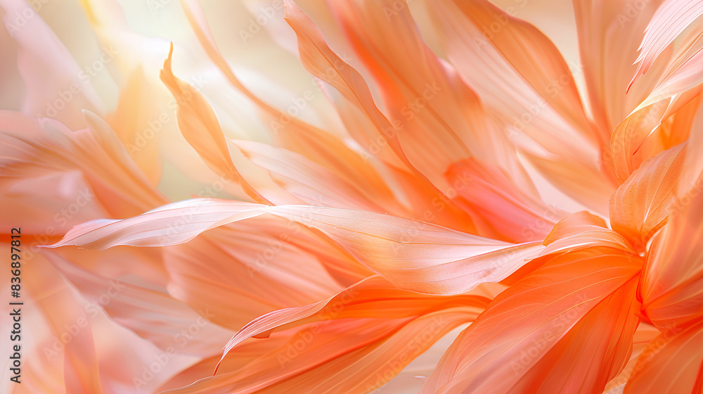 Closeup of the petal, soft peach pantone color, macro photography, dahlia close up, blurred background, light and shadow, pastel colors, ethereal details, high resolution, floral background Closeup of the petal, soft peach pantone color, macro photography, dahlia close up, blurred background, light and shadow, pastel colors, ethereal details, high resolution, floral background