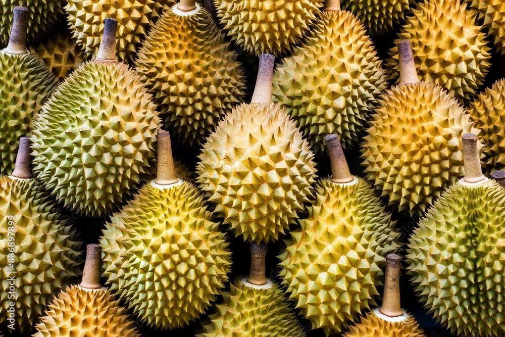 close up of durian, generative ai close up of durian, generative ai