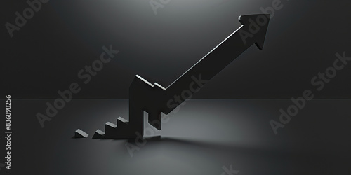 Pessimism (Dark Gray): A downward-facing arrow with a heavy base, indicating a negative outlook photo