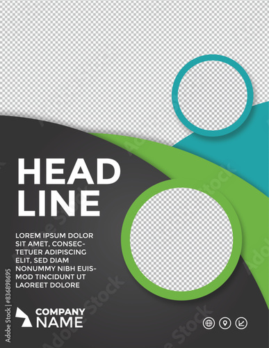 Geometric Corporate Book Cover Design Template in A4. Can be adapt to Brochure, Annual Report, Magazine,Poster, Business Presentation, Portfolio, Flyer, Banner, 