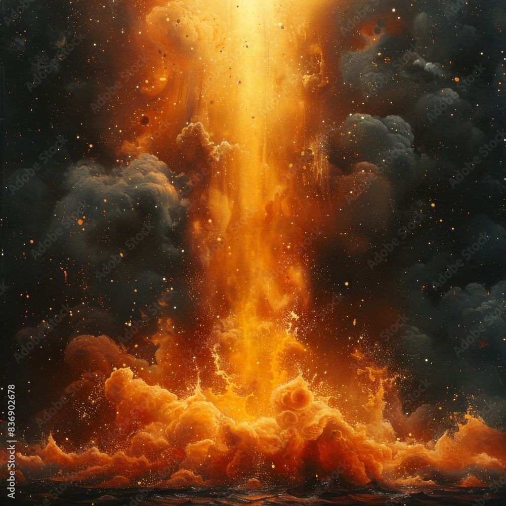 explosion of fire. abstract background explosion of fire. abstract background