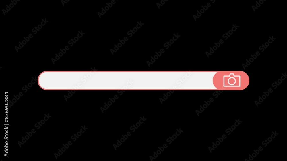 Pop up search bar animation with camera icon Pop up search bar animation with camera icon