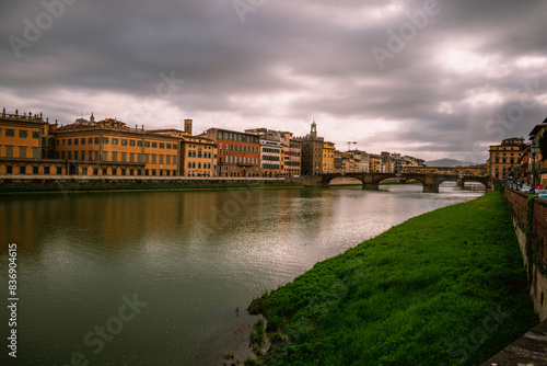 View of the city of Florence from one of the banks of the Arno River