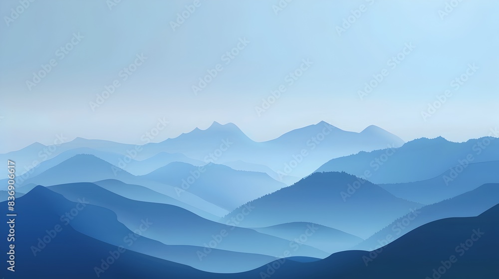 wallpaper background Majestic Blue Mountain Range Under Tranquil Sky for Modern Presentations