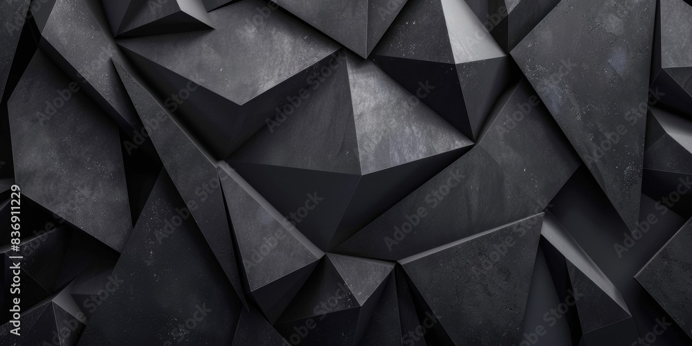 Geometric Black Wall Mural Geometric Black Wall Mural