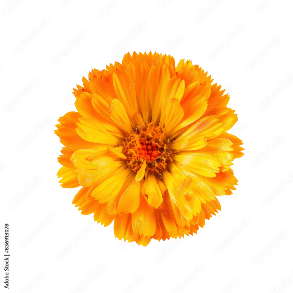 A Bright Calendula Flower, Its Petals Radiating Warmth And Natural Beauty A Bright Calendula Flower, Its Petals Radiating Warmth And Natural Beauty