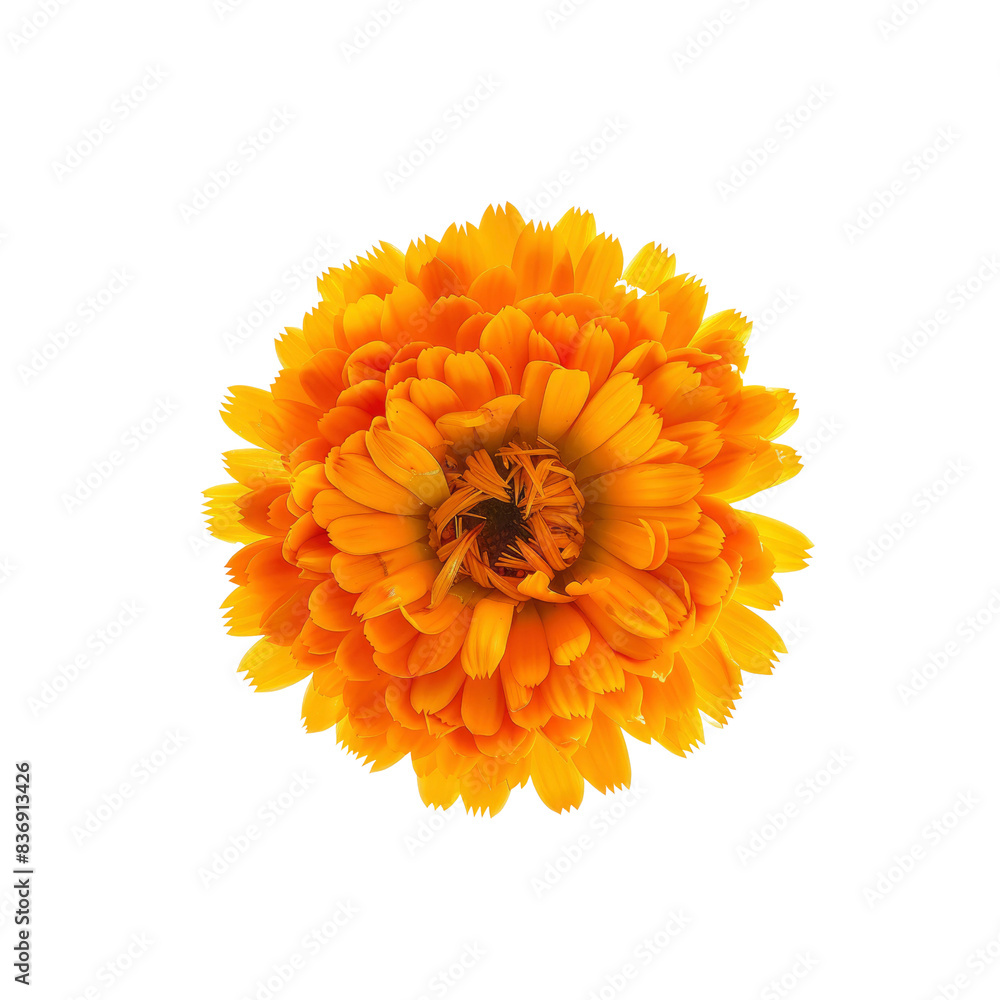 A Bright Calendula Flower, Its Petals Radiating Warmth And Natural Beauty A Bright Calendula Flower, Its Petals Radiating Warmth And Natural Beauty