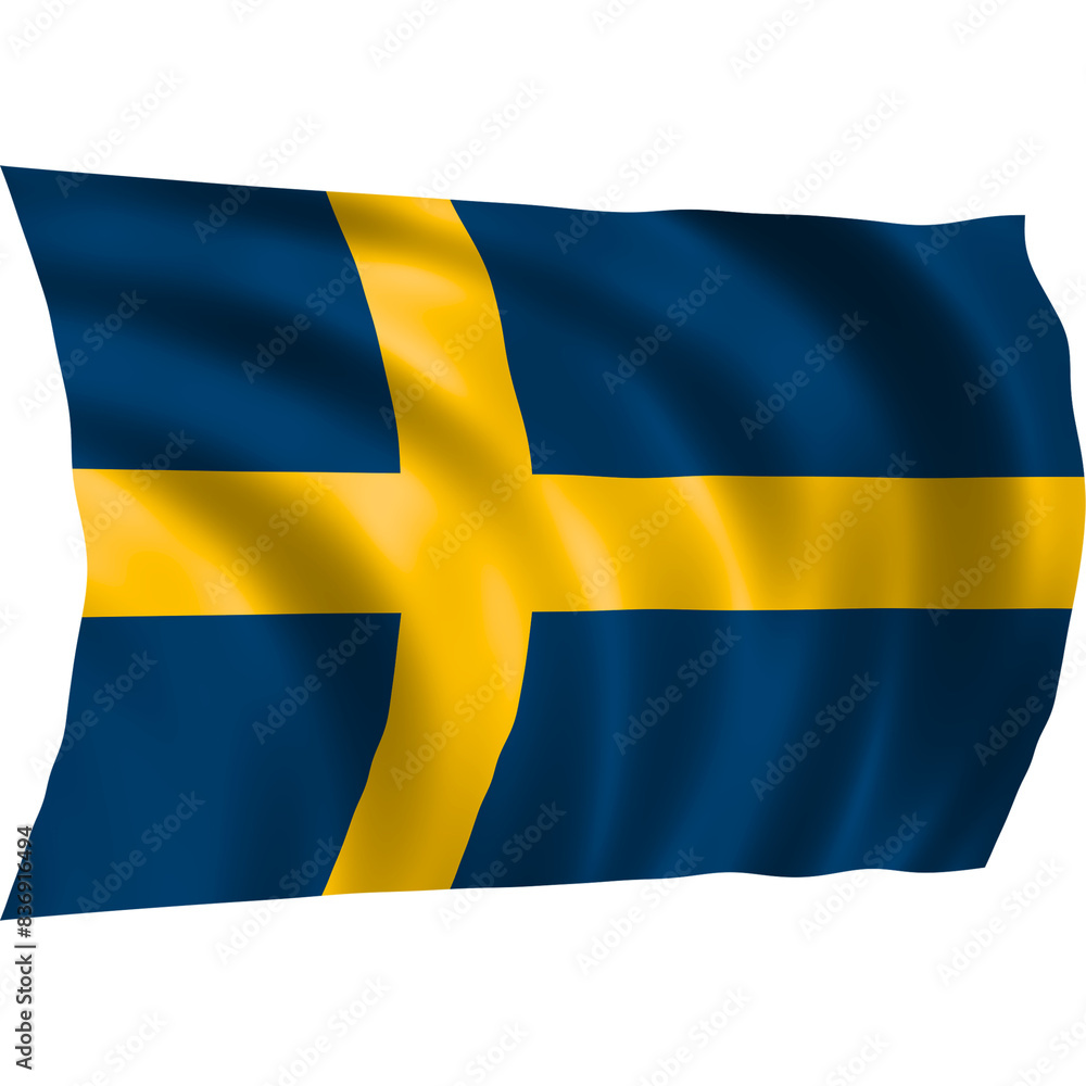 Sweden Flag Wavy Sweden Flag Wavy