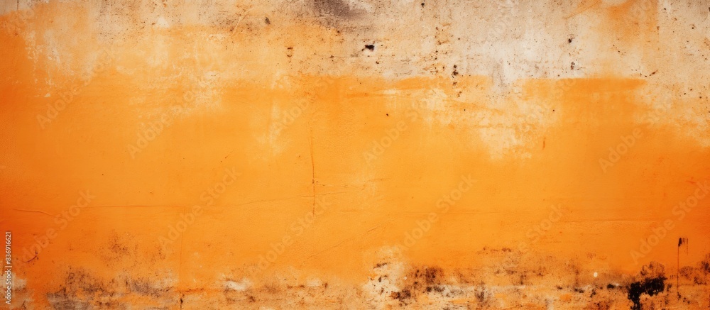 Fototapeta premium Vintage orange concrete wall texture background.