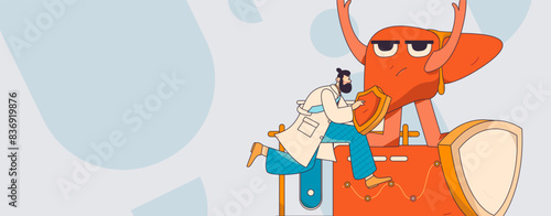 National Liver Protection Day Medical Characters Flat Vector Concept Operation Hand Drawn Illustration
