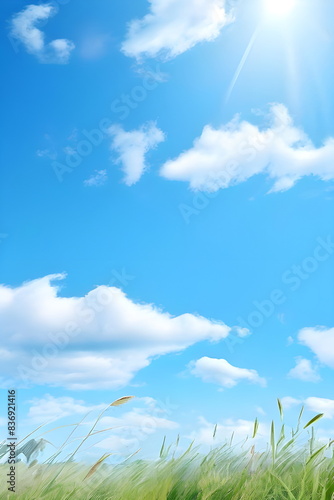 blue sky in summer