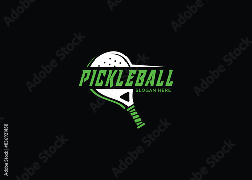 Pickleball logo design. Logo simple and unique design of pickleball .