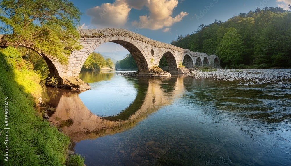 Stone Serenity: A Picturesque River Bridge Stone Serenity: A Picturesque River Bridge