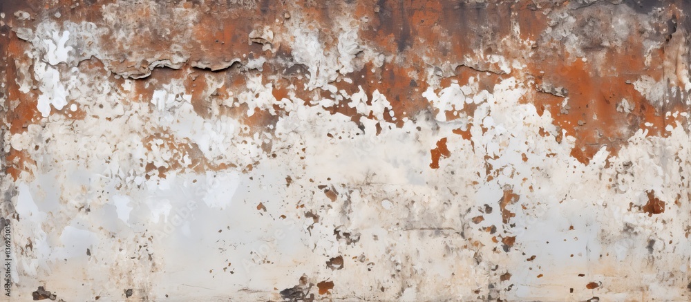 the texture of the rust and white paint. the texture of the rust and white paint.