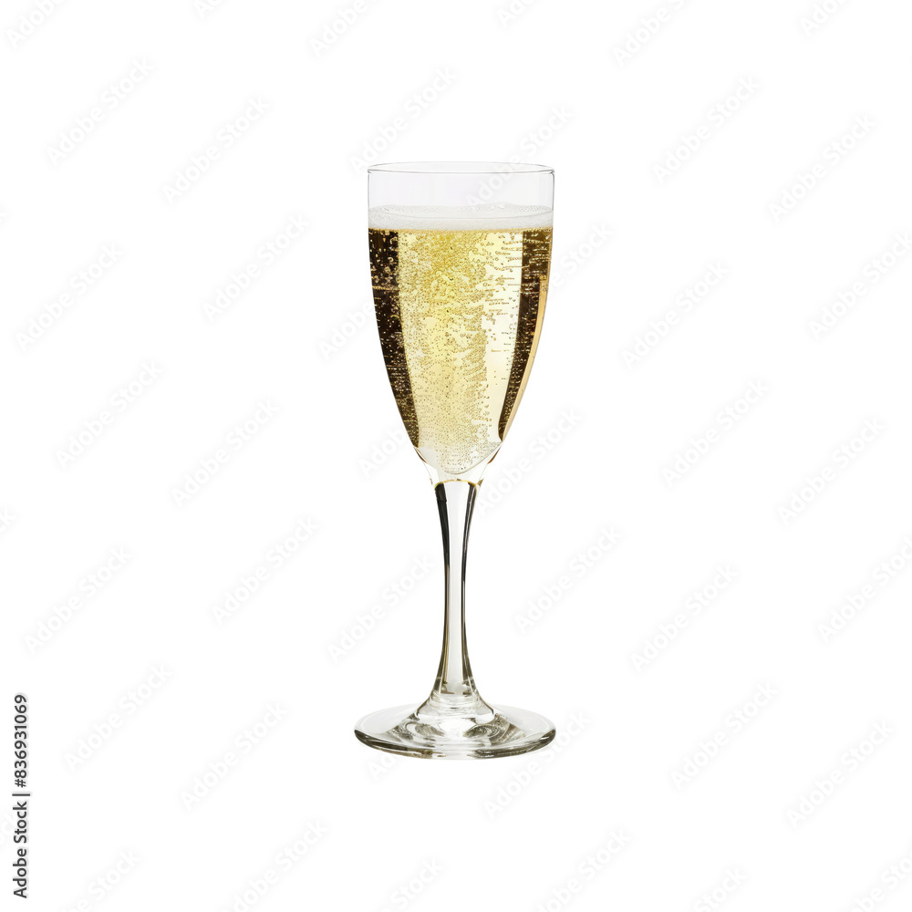 A Glass Of Champagne, Sparkling And Elegant, Ready For Celebration A Glass Of Champagne, Sparkling And Elegant, Ready For Celebration