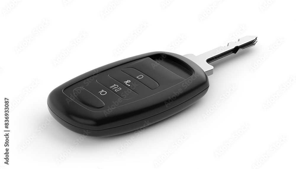 Modern car flip key isolated on white Modern car flip key isolated on white