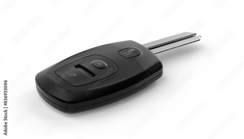 Modern car flip key isolated on white Modern car flip key isolated on white