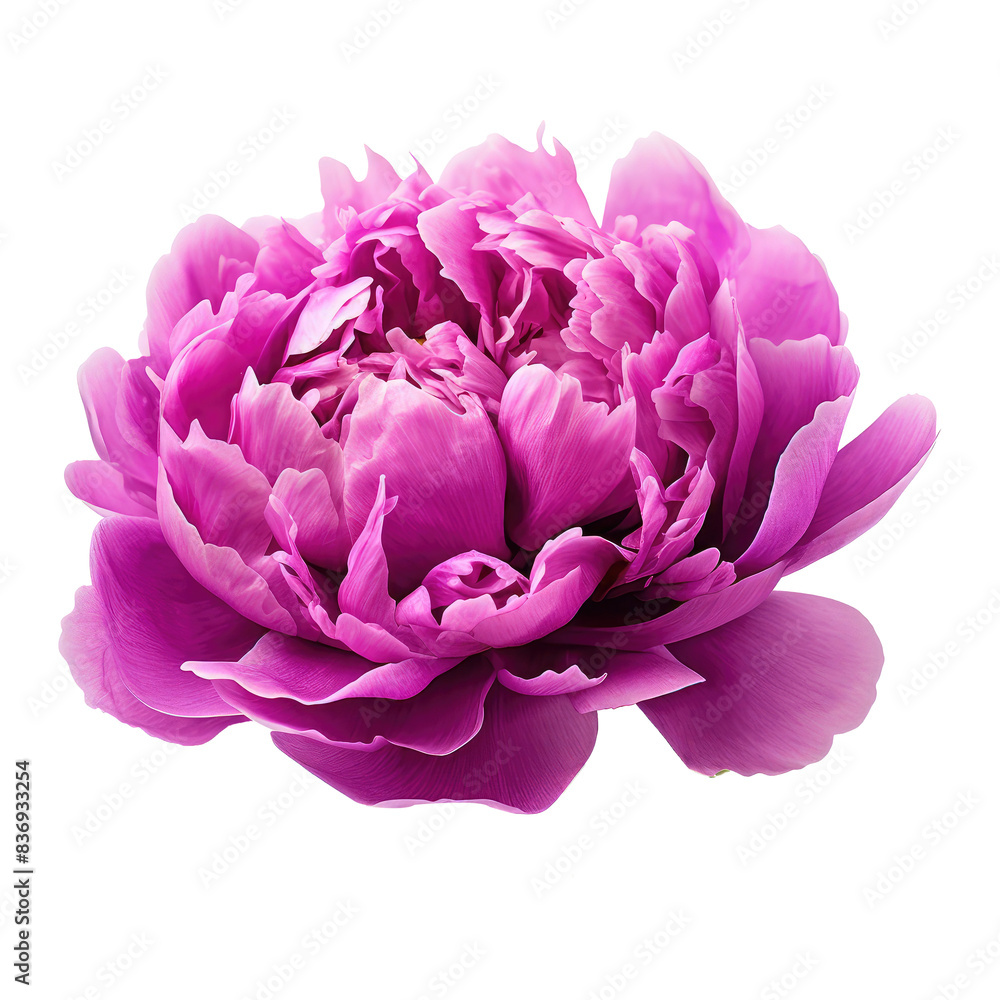 beautiful peony flowers isolated on white