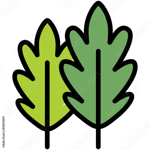 arugula filled line icon