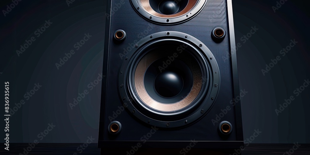 High-Quality Speaker in Dark Setting High-Quality Speaker in Dark Setting