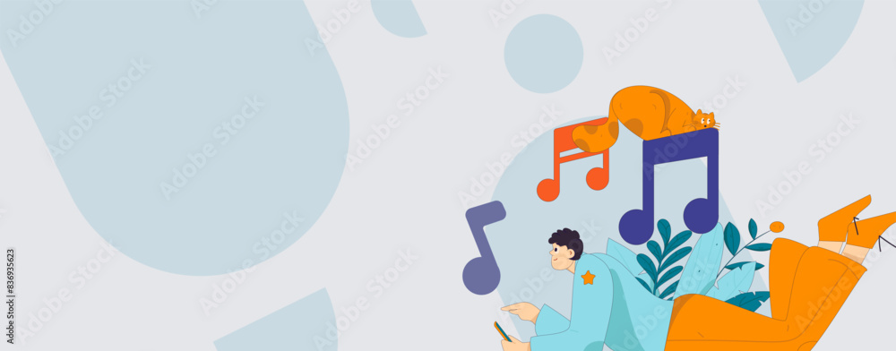 Music characters scene flat vector concept operation illustration
Music characters scene flat vector concept operation illustration