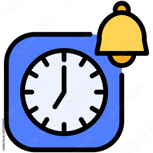 alarm filled line icon