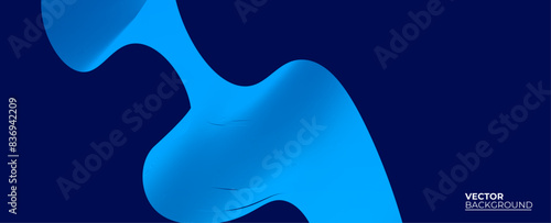 Abstract blue background with flowing lines for futuristic concept. Dynamic waves. relaxing music sound or technology. banner, cover, poster, flyer, card. vector illustration