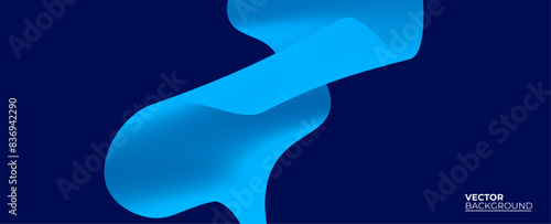 Abstract blue background with flowing lines for futuristic concept. Dynamic waves. relaxing music sound or technology. banner, cover, poster, flyer, card. vector illustration