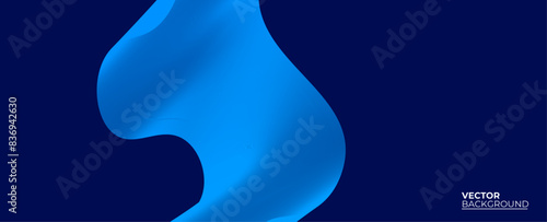 Abstract blue background with flowing lines for futuristic concept. Dynamic waves. relaxing music sound or technology. banner, cover, poster, flyer, card. vector illustration