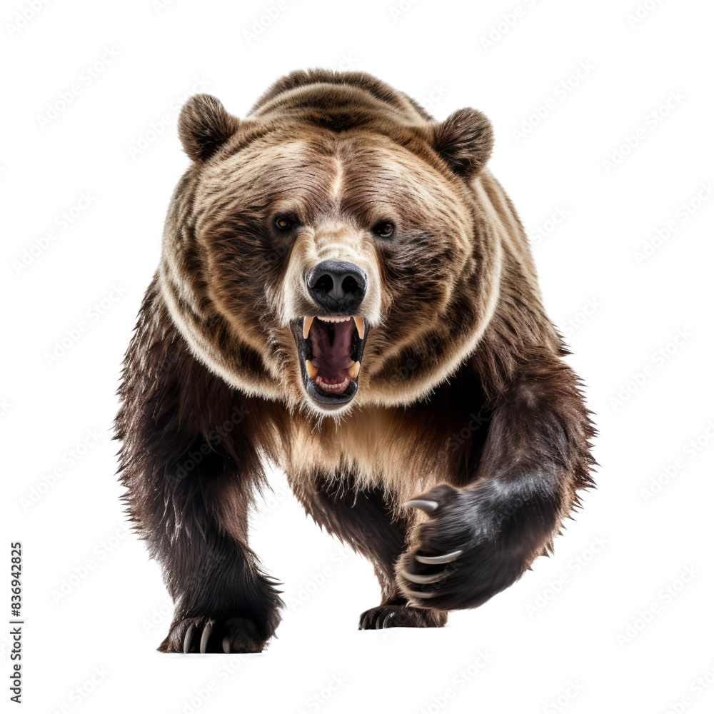 Captivating Image of a Ferocious Grizzly Bear: Unleash the Wild in Your Projects with this Powerful Photographic Display. Captivating Image of a Ferocious Grizzly Bear: Unleash the Wild in Your Projects with this Powerful Photographic Display.