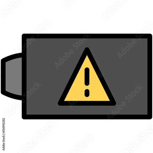 battery damage filled line icon