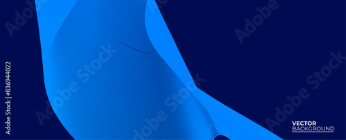 Abstract blue background with flowing lines for futuristic concept. Dynamic waves. relaxing music sound or technology. banner, cover, poster, flyer, card. vector illustration