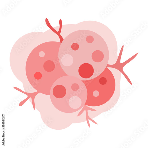cancer cell growth. cancer disease concept
