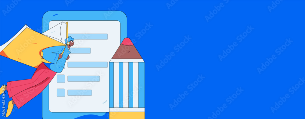 Education and learning people flat vector concept hand drawn illustration
Education and learning people flat vector concept hand drawn illustration