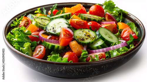Fresh vegetable salad in a bowl, perfect for a healthy diet