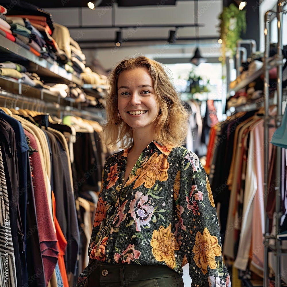 Boutique Owner in Stylish Fashion Store Boutique Owner in Stylish Fashion Store