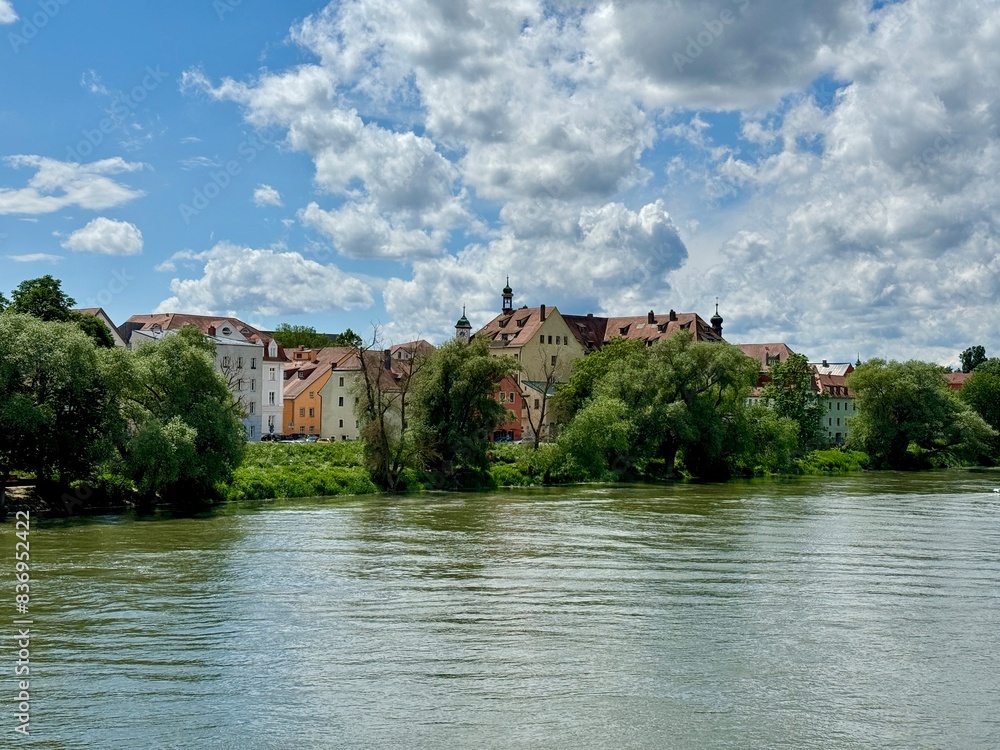 view of the old town Regensburg, Germany view of the old town Regensburg, Germany