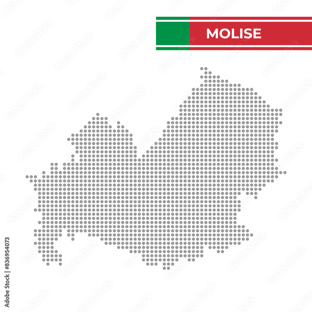 Fototapeta premium Dotted map of Molise Region in Italy