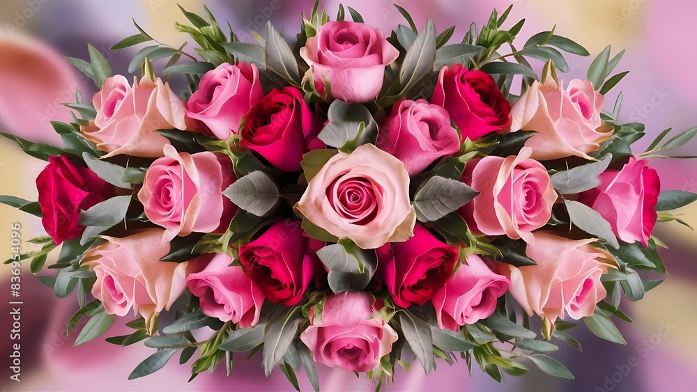 A closeup of an elegant rose bouquet A closeup of an elegant rose bouquet