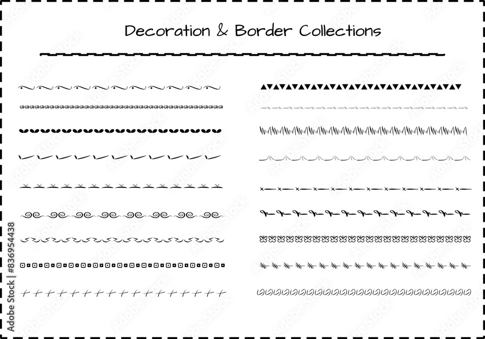 Cute decoration and border collection set for content framing. Border line design elements set. Ornamental text devider colection. Vintage line elements. Decorative line borders. Cute decoration and border collection set for content framing. Border line design elements set. Ornamental text devider colection. Vintage line elements. Decorative line borders.