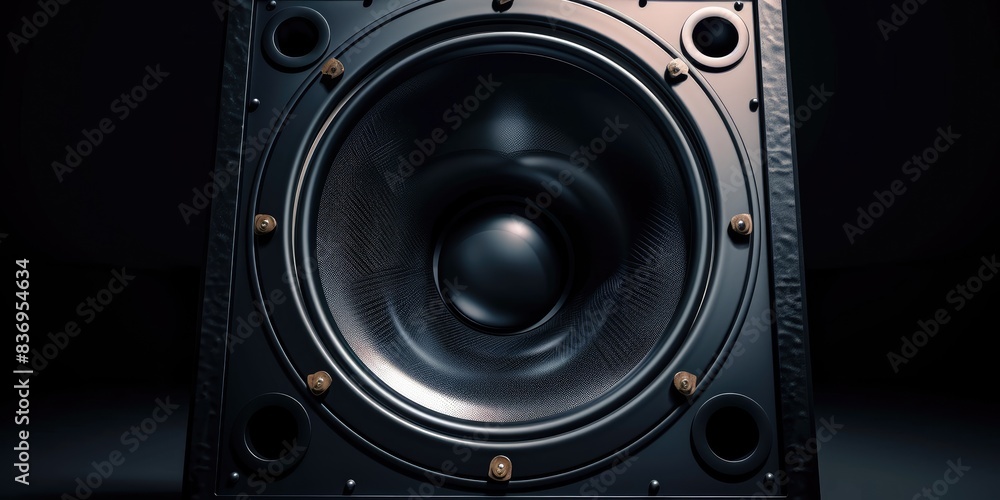 a image of a speaker with a black background a image of a speaker with a black background