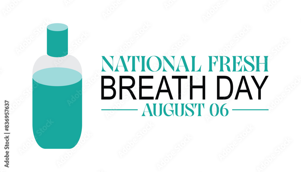 National Fresh breath day is observed every year on August.banner design template Vector illustration background design. National Fresh breath day is observed every year on August.banner design template Vector illustration background design.