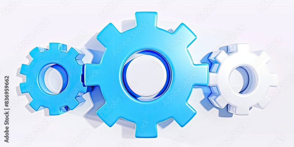 Stylized Gear Mechanism Illustration Stylized Gear Mechanism Illustration
