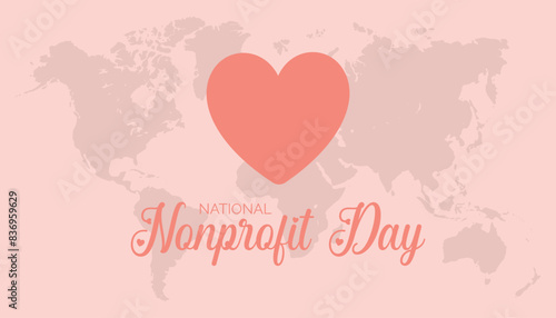 National Nonprofit Day is observed every year on August.banner design template Vector illustration background design.