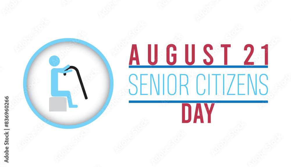 Senior Citizens Day is observed every year on August.banner design template Vector illustration background design. Senior Citizens Day is observed every year on August.banner design template Vector illustration background design.