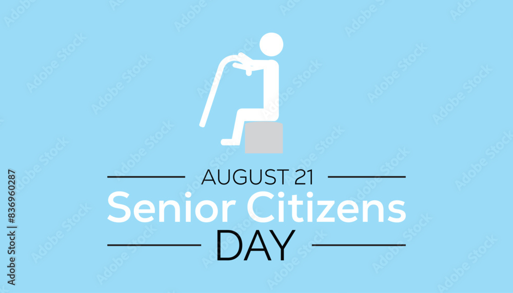 Senior Citizens Day is observed every year on August.banner design template Vector illustration background design. Senior Citizens Day is observed every year on August.banner design template Vector illustration background design.