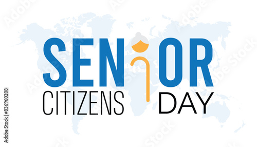 Senior Citizens Day is observed every year on August.banner design template Vector illustration background design.