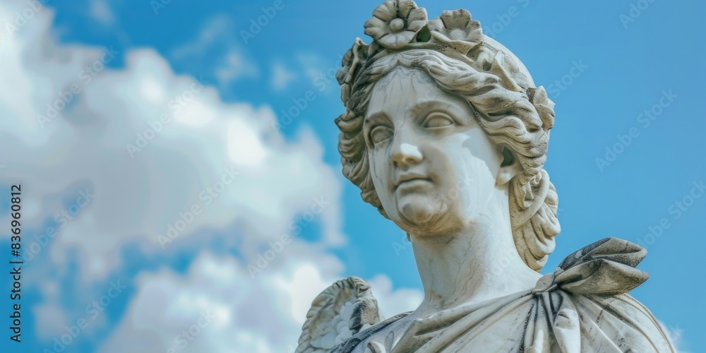 A close-up shot of a statue of an angel, perfect for use in inspirational or religious contexts