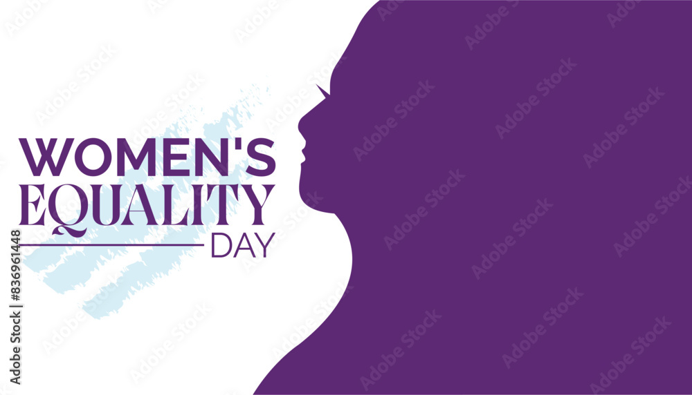 Women's Equality Day is observed every year on August.banner design template Vector illustration background design.